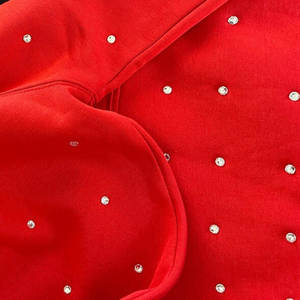 Sweat-shirt à capuche pour homme 100% coton avec strass, sweat-shirt à capuche orné de cristaux, haut à capuche doux et décontracté, style streetwear d'hiver - Product Image 5