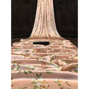 DISEÑADOR SUAVE SEDA EFECTO 4D IMPRESO DIGITAL SAREE CON BLUSA DESCOSADA MELOCOTÓN - Product Image 1