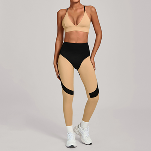Heavy Fashion Printed Fitness Workout Yoga Set Sports Bra And Legging Set - Product Image 1