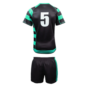 Ensemble d'uniformes de rugby pour hommes de haute qualité, respirant et à séchage rapide, avec impression numérique par transfert thermique personnalisée, maillot d'équipe personnalisé avec nom d'équipe - Product Image 3
