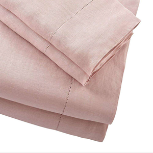Bedding Linen Sheet Set 4pcs with <b>Pillow</b> Cases 1 Flat Sheet 1 Fitted Sheet 2 <b>Pillow</b> Cases - Product Image 4