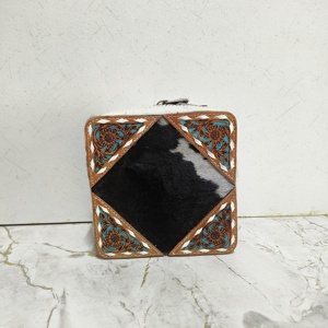 New Handmade Western Stylish Genuine Leather Jewelry Boxes Cute Travel Waterproof Autumn Large Capacity Storage - Product Image 3