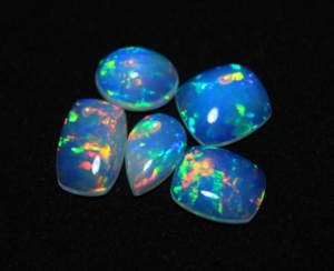 Natural Ethiopian Opal 8-12mm Cabochon Super Fine Quality Multi Fire Gemstone October Birthstone Blue Flashy Loose Opal Gemstone - Product Image 3