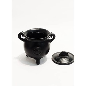 Support de bougie en fonte noire avec couvercle - Décoration gothique en gros - Product Image 2