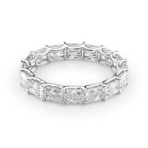 Anillo de Eternidad con Diamantes Cultivados en Laboratorio Lunentia East West Radiant U Prong, Certificado por IGI - Product Image 2