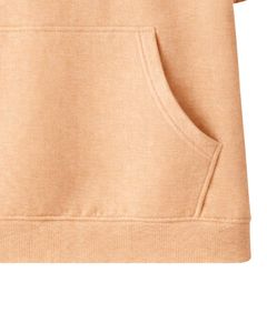 Haut à capuche beige à manches courtes pour homme, pull décontracté, t-shirt léger d'été, streetwear en mélange de coton avec poche kangourou - Product Image 5