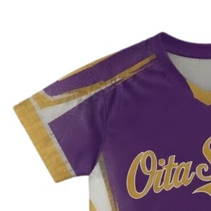 Maillot de lacrosse unisexe violet et or sublimé, léger, en polyester, réversible, pour l'entraînement et les matchs sportifs - Product Image 5