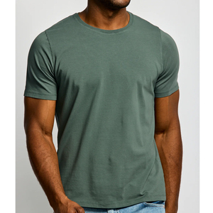 เสื้อยืดผู้ชายคุณภาพสูง สีพื้น ผ้าฝ้าย ทรงปกติ แขนสั้น ระบายอากาศ แห้งเร็ว สไตล์ไฮสตรีท น้ำหนัก 300 กรัม รับสั่งทำ - Product Image 5