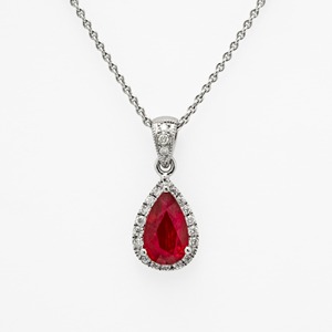 Colgante de Diamante Cultivado en Laboratorio de 1.15 Ct con Halo, Certificado IGI, Oro Blanco Sólido de 14K, Collar Delicado, Joyería Elegante y de Lujo - Product Image 1