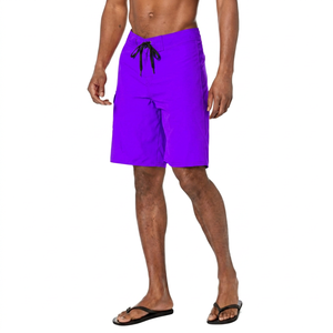 <b>Men's</b> <b>Red</b> Solid <b>Shorts</b> Drawstring Closure Quick Dry Casual Swimwear Woven Polyester <b>Shorts</b> - Product Image 3
