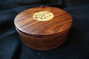 Handcrafted Wooden Round Masala Dabba Spice <b>Box</b> with Spoon-Leak Proof Dust Resistant Eco-Friendly Durable Dishwasher Safe - Product Image 2
