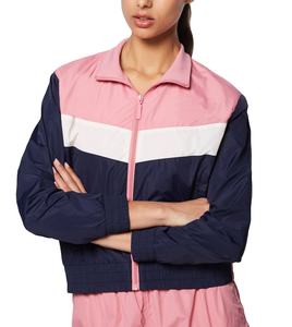 Chaqueta de moda de talla grande personalizada para mujer, cortavientos impermeable informal de otoño, tela estampada de nailon, suministro al por mayor - Product Image 4