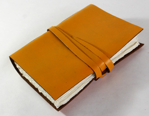Rustic Charm With Decorative Leather Strings Stitching On The Spine Adds Antique Magic To This Lovely Vintage Journal - Product Image 2
