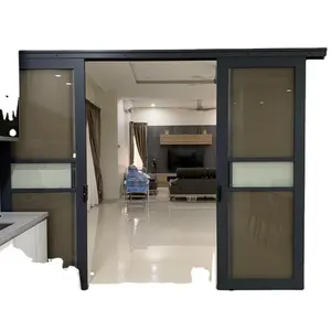 定制铝制口袋玻璃推拉门系统在马来西亚制造厨房铝制室内玻璃推拉门