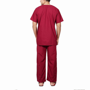 Tenues médicales unisexes pour infirmières et personnel hospitalier en tissu polyester/coton tissé extensible, coupe ajustée, détection des aiguilles, fusion sans couture - Product Image 3