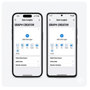Application de visualisation de données Royalcraft – Tableaux graphiques, tableau de bord, outils d'analyse des données et d'analyse quantitative iOS/Android - Product Image 4