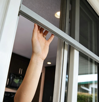 Moustiquaire de fenêtre en fibre de verre avec cadre en aluminium anti-moustiques pour la ventilation des salons
