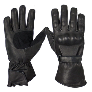 Hard Knuckle Protector Black Full Finger Leather Motorbike Riding <b>Gloves</b> Motorcycle Auto Racing Wear <b>Gloves</b> - Product Image 1