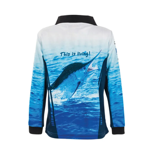 Custom Hooded Fishing T Shirts Wholesale OEM Manufacturer Supplier Polyester UV <b>Hoodie</b> Tee Private Label Bulk - Product Image 2