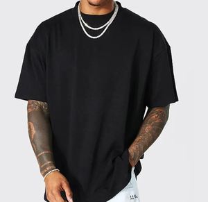 T-shirts pour hommes à manches longues en coton 100% de grande qualité, coupe ample, fabrication en usine, OEM ODM, faible MOQ, respirants, écologiques, doux - Product Image 1