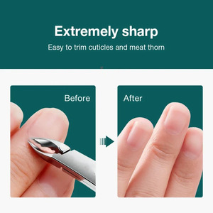 Pince à cuticules professionnelle avec lames en acier inoxydable aiguisées pour une élimination précise des cuticules, soin des ongles et manucure en salon - Product Image 5
