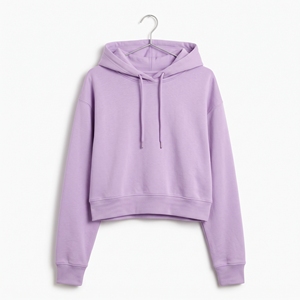 Sudadera con Capucha Corta Informal para Mujer, Estilo Verano, Color Sólido, OEM, ODM, Venta al Por Mayor de Fábrica, Bordado Personalizado con Logotipo, MOQ Bajo - Product Image 1