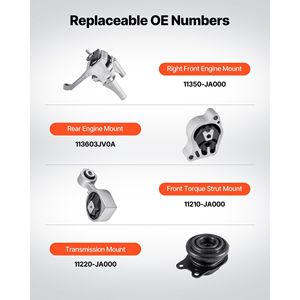 ชุดอุปกรณ์ยึดเครื่องยนต์และเกียร์ 4 ชิ้น สำหรับนิสสัน อัลติมา 2.5L L4 ปี 2007-2017 ใช้แทนอะไหล่แท้ #   A43 - Product Image 3