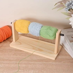 Wooden Yarn <b>Holder</b> Stand Oval Shape Simple Design <b>for</b> Hand <b>Knitting</b> Craft Use - Product Image 4