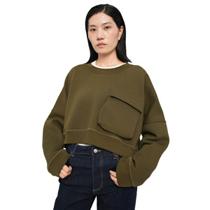 Sudadera con Capucha Extra Grande de Nuevo Diseño para Mujer, 100% Algodón, Forro Polar Térmico, Bordada, Sudadera de Invierno - Product Image 5
