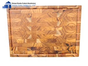 Thanh Tung Thinh Wooden Cutting Board Rectangular Handmade Rustic Kitchen Use Vietnam Made - Product Image 2