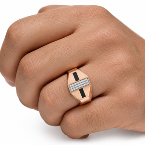 Bague Chevalière Namivaa Vmg444 pour Homme, Bijou Fin Poli Brillant, Géométrique et Contemporain, Idéale pour Mariage, Fête, Usage Quotidien ou Cadeau - Product Image 1