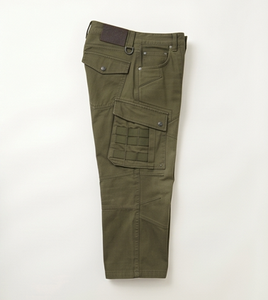 Pantalones Cargo Verde Oliva para Hombre, Algodón de Peso Medio, Estilo Utilitario, Corte Regular, para Otoño - Product Image 3
