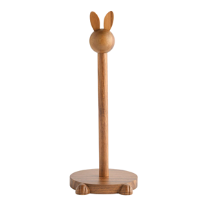 Porte-rouleau de cuisine en bois en forme de lapin, support décoratif pour essuie-tout en gros du Vietnam, organisateur de table de Pâques - Product Image 3