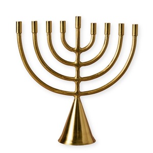 Menorah Judía de Latón de Alta Calidad, Portavelas Decorativo para Hanukkah, Soporte Religioso para Síntagma y Decoración del Hogar - Product Image 2