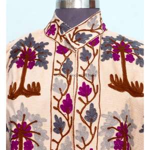 Veste matelassée épaisse et respirante pour femme, brodée de fleurs, faite à la main, écologique, coupe classique - Product Image 2