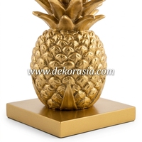 Lampe de table en bois d'ananas moderne et luxueuse avec ampoules incandescentes pour la décoration de la maison, lampe de bureau portable et design personnalisé