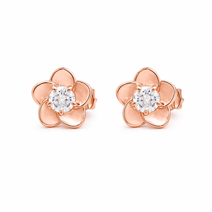 Classic Flower Cubic Zirconia Necklace <b>Set</b> 925 Sterling <b>Silver</b> Floral Pendant & Matching <b>Stud</b> <b>Earrings</b> Jewelry <b>Set</b> for Women - Product Image 3