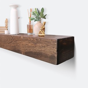 Walnut Wood with Cast Concrete wooden <b>wall</b> <b>shelves</b> and <b>floating</b> <b>shelves</b> OEM Custom Wholesale | Aqdus Saleem India - Product Image 1