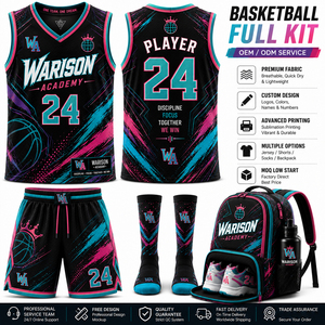 Ensemble d'uniformes de basketball unisexe 100 % polyester, grandes tailles, impression par sublimation, vêtements de sport, ensemble d'uniformes d'entraînement de basketball - Product Image 1