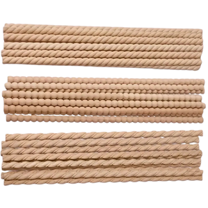 Solid Wood Spindle Moulding Beaded Trim Decorative Wood Moulding for Cabinet Door Wall Panel Interior Furniture Trim OEM Supply - Product Image 1