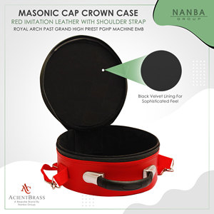 Estuche para Gorra de Gran Sacerdote de la Arcada Real Masónica Roja con Tira - Product Image 3