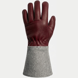 Factory Wholesale Heat-resistant Safe and Affordable Cowhide and Goatskin Welding Gloves - Product Image 5