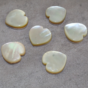 White Mother Of Pearl Gemstone <b>Heart</b> <b>Shape</b> Cabochon Loose Stone Free Size Jewellery Making Supply Wholesale Bulk Manufacturer - Product Image 4