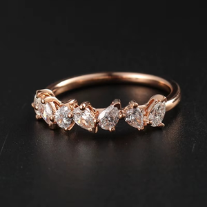 CONCEPTION 925 <b>Silver</b> Rose Glod 1ct D Color Vvs1 <b>Eternity</b> Moissanite <b>Ring</b> Women Moissanite Wedding <b>Ring</b> For Womens - Product Image 1