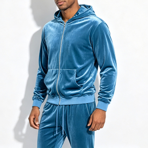 Ensemble de survêtement en velours écologique pour femme, coupe oversize et ample, avec sweat à capuche et pantalon de jogging, style urbain, grandes tailles, hiver - Product Image 1