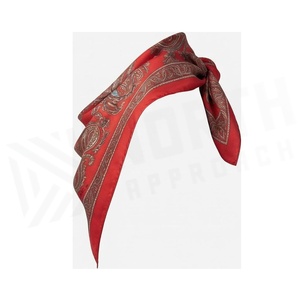 NORTH APPROACH Foulard carré en soie pour femme, imprimé floral, élégant, multifonctionnel, accessoire de mode toutes saisons - Product Image 3