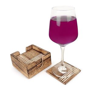 Sous-verres et tapis en bois naturel brut, faits main, personnalisables, design bohème, non toxiques, lavables, épaisseur réglable - Product Image 1