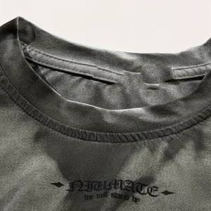 Custom Vintage <b>t</b> Shirt Patchwork <b>T</b>-shirt <b>T</b> shirt Screen Print Personalized Oversized <b>T</b>-shirt acid wash - Product Image 4