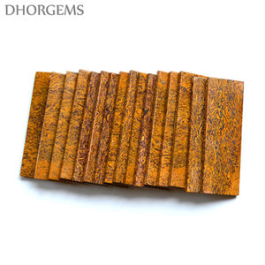 Cobra Jasper de Alta Calidad, Gema Natural Amarilla en Forma de Rectángulo, Corte de 8mm de Altura para Fines Decorativos, Mármol - Product Image 6