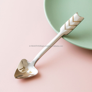 Mini Stainless Steel Cupid Arrow Letter <b>Print</b> Heart Tea Spoon Party-Style Silver Gold Metal Tableware for <b>Coffee</b> Tea Desserts - Product Image 4